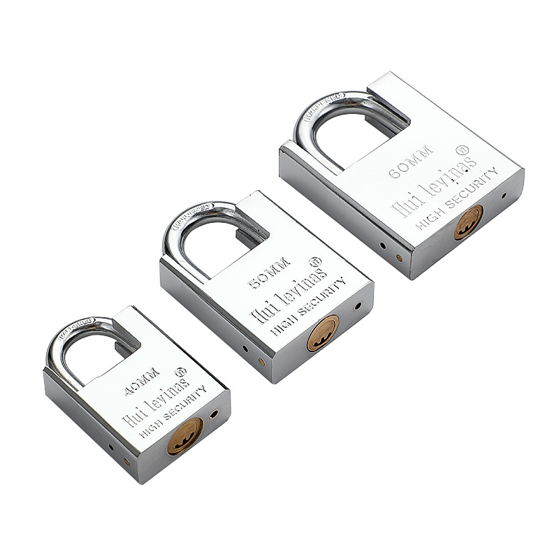 彩色锁/铁挂锁/挂锁/SANTIAO锁/圣环牌锁白底实物图