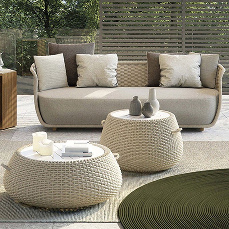 沙发别墅编藤新中式庭院花园户外藤椅露台阳台防水防晒沙发露天详情图3