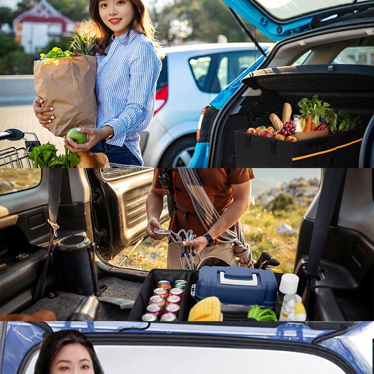 Cross-border consignment car storage box, trunk storage box, Oxford cloth material storage box, large capacity, foldable Specification image