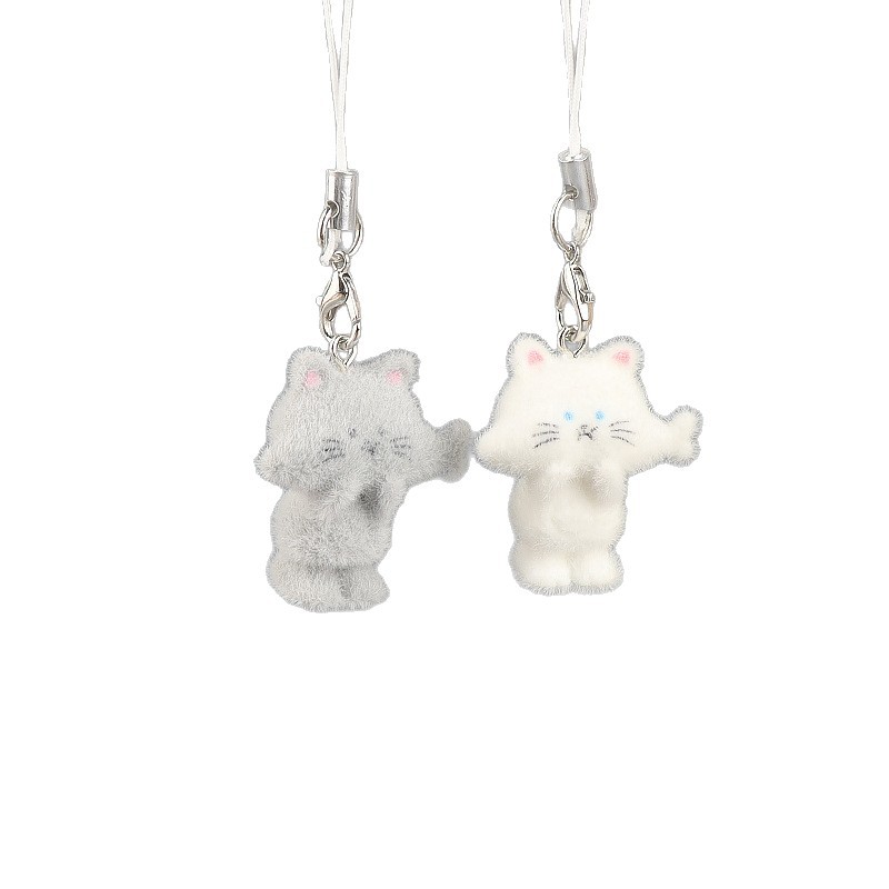 Plush resin, cute cat keys, mobile phone chains, fun cartoon mini bags, pendants, cross-border best-selling accessories Item Picture