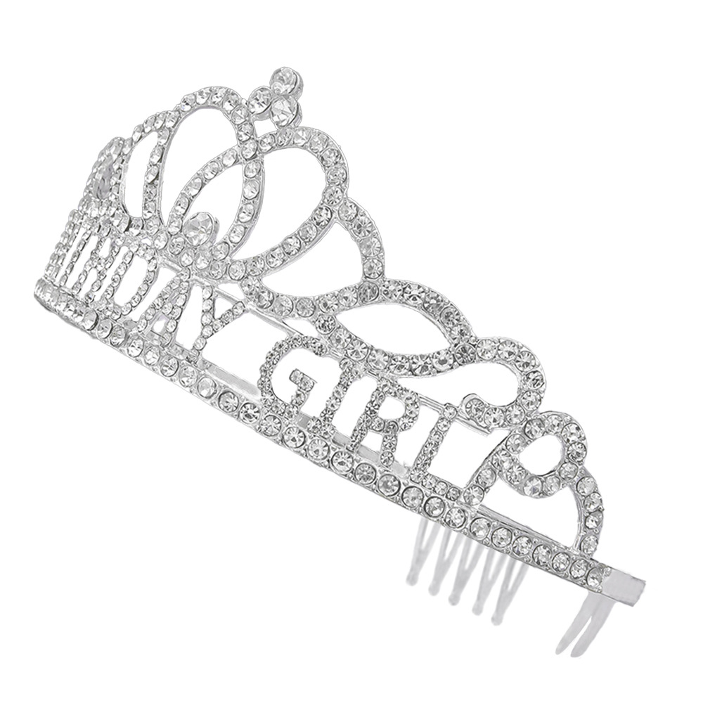 European and American cross-border English letter BIRTHDAYGIRL Birthday girl water diamond crown hair accessory wearing a female party crown headwear Application Scenario