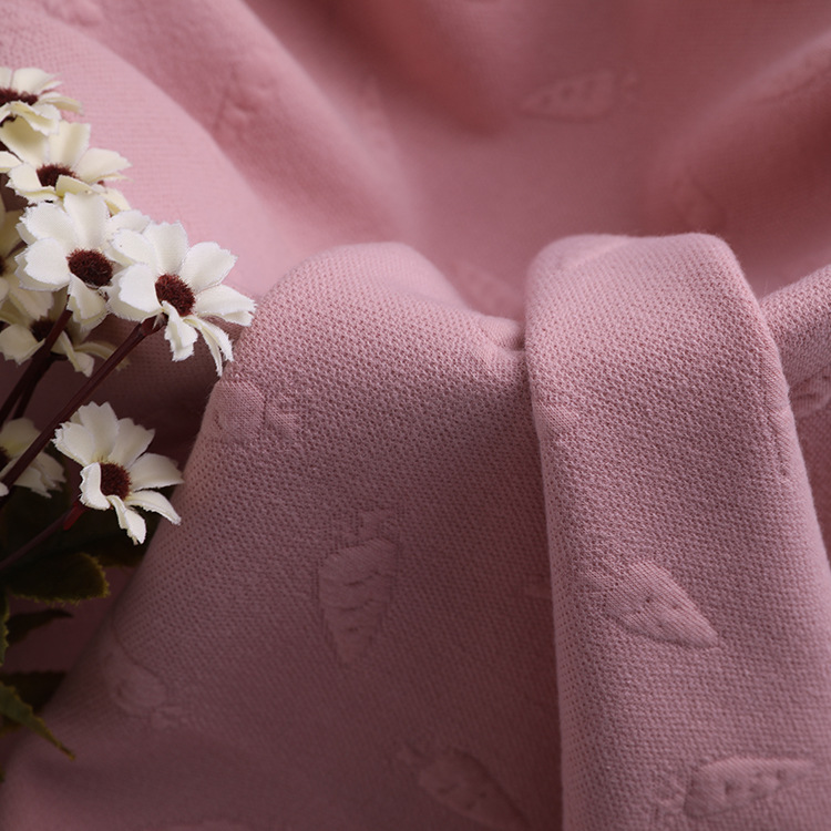 In-stock knitted fabric jacquard fabric for infants and children, elastic air layer, all-polyester knitted baby jacquard fabric