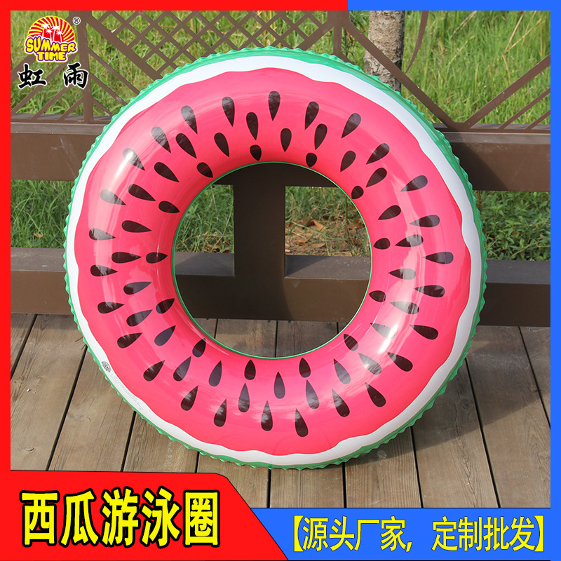 Summer's popular watermelon swimming ring, children's PVC armpit ring, fruit swimming ring, export watermelon swimming ring, thickened version Specification image