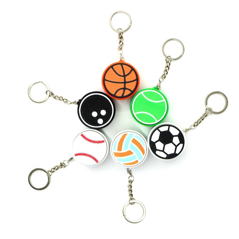 Toy Story color sports spherical wool felt keychain, acrylic sports star pendant, 3D printed key pendant Specification image