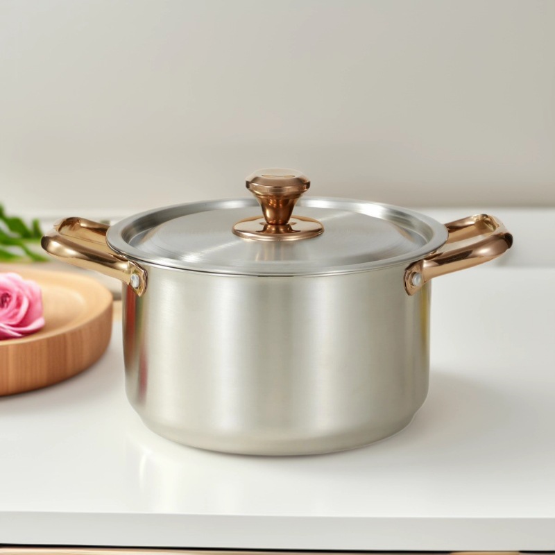 Stainless steel thickened single-person small hot pot, household baby food pot, double-ear cooking pot, milk pot, soup pot, stewing pot Application Scenario