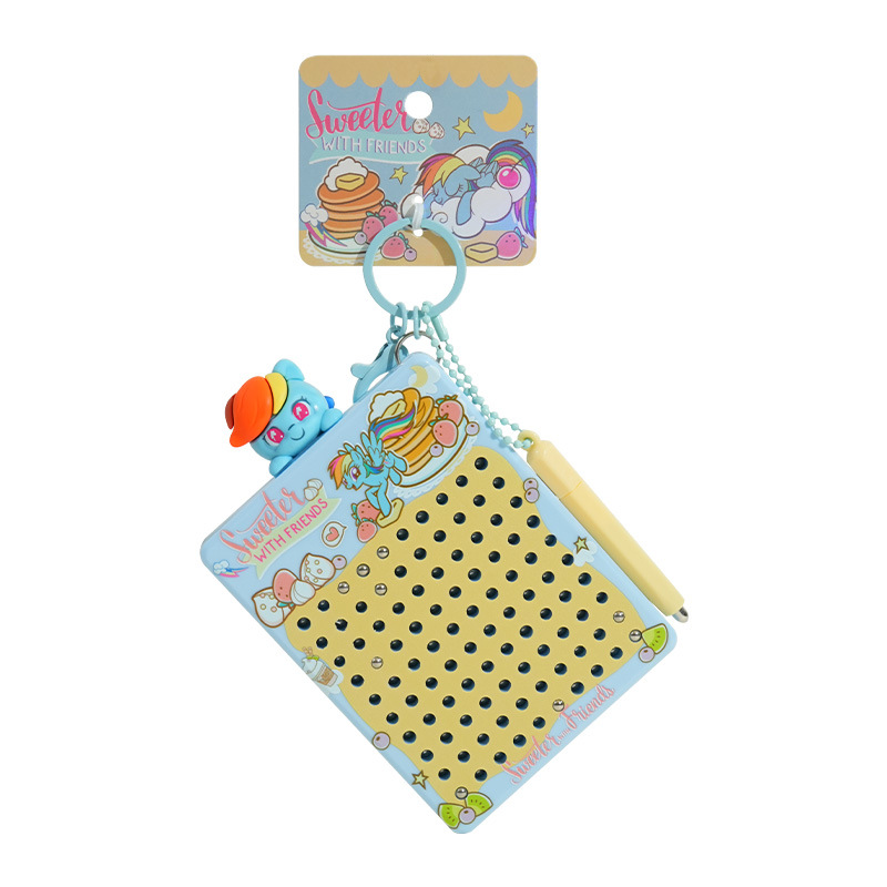 Genuine My Little Pony keychain, cartoon magnetic drawing board, maze-solving children's educational toys, schoolbag pendant, gift Item Picture