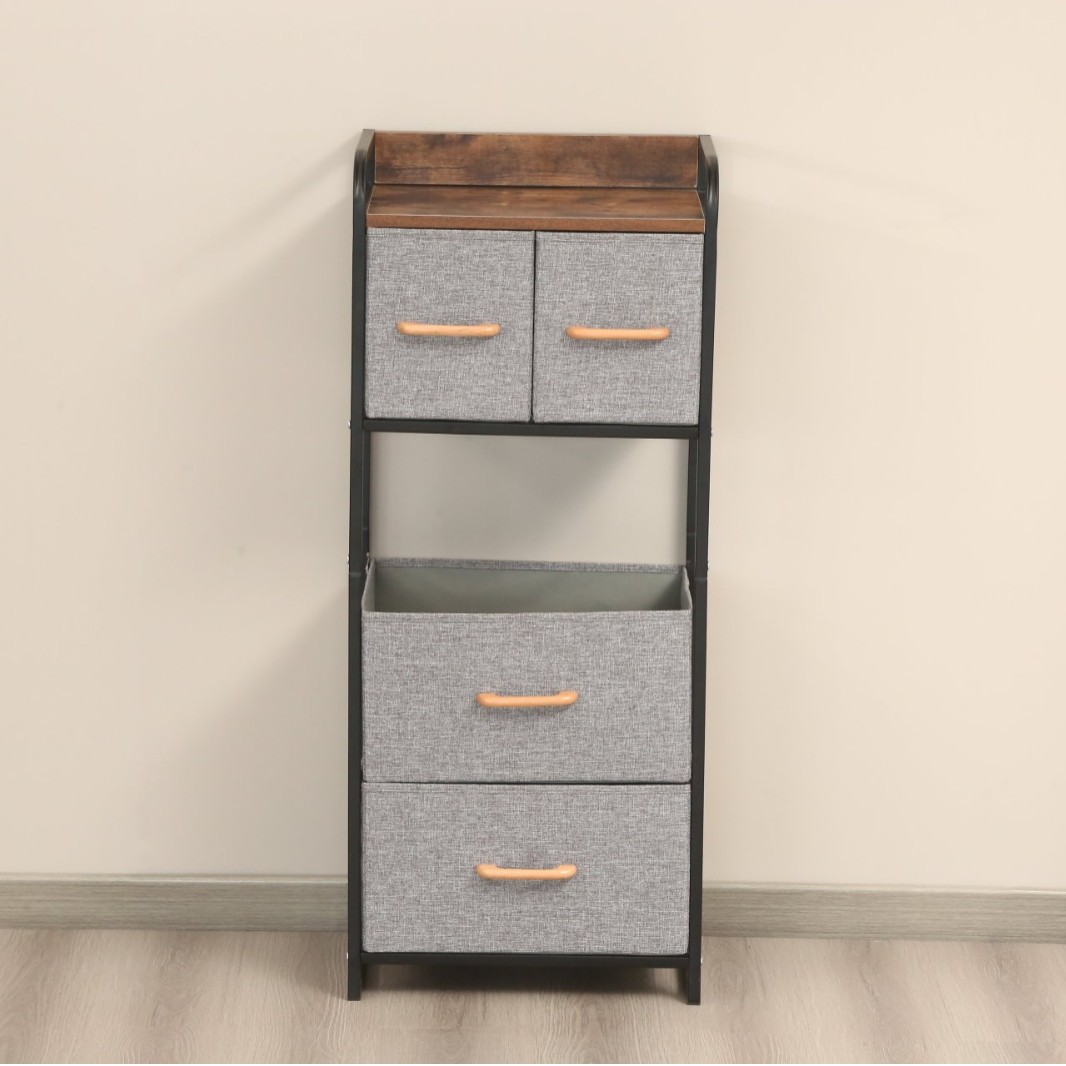 Modern Fabric Drawer-Type Storage Cabinet With Multi-Layer Assembly, Home Bedroom Storage Cabinet And Open Storage Cabinet Specification drawing