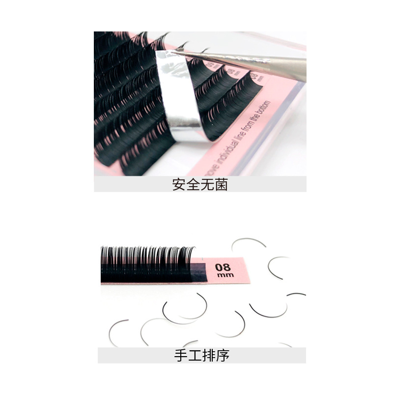 shanilak japonés coreano europeo americano pestañas postillas injertadas pelo redondo 0.03-0.25 grueso pestañas injertadas individuales Specification image