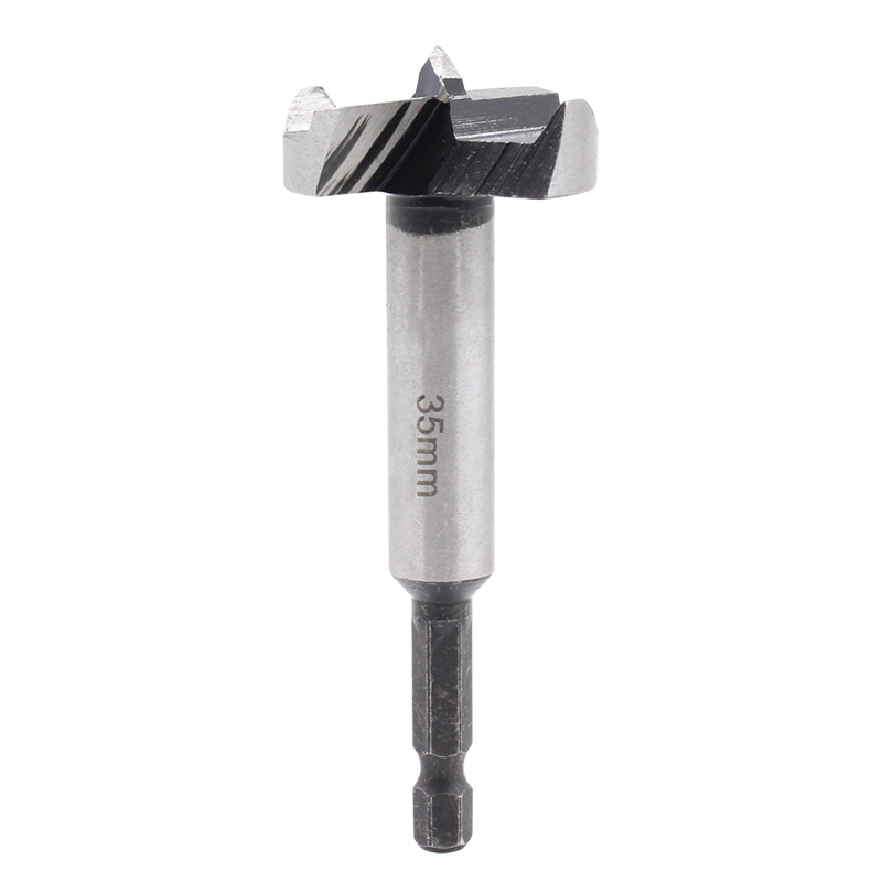 Hexagonal handle woodworking flat wing drill, hand electric drill, reaming drill bit, plastic board, wood board, wood hinge drilling 15-35mm Item Picture