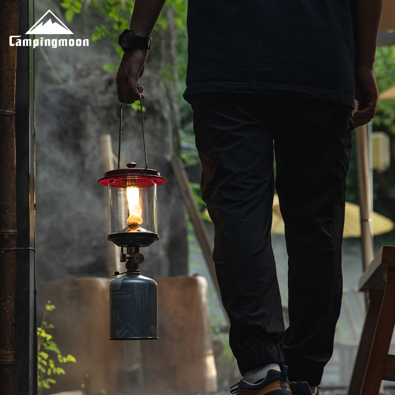 Koman T-9 portable Moon Star gas lamp, large outdoor lighting gas lamp, camping retro atmosphere lamp with storage bag details Picture
