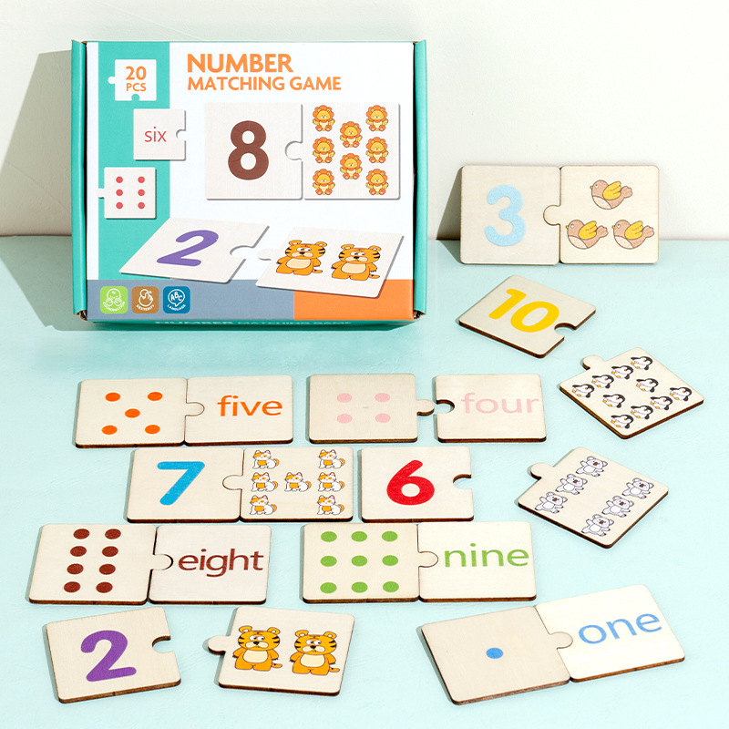 Numbers, English letters, decomposition, arithmetic, addition and subtraction, matching, animal cognition teaching, children's toys, cross-border details Picture