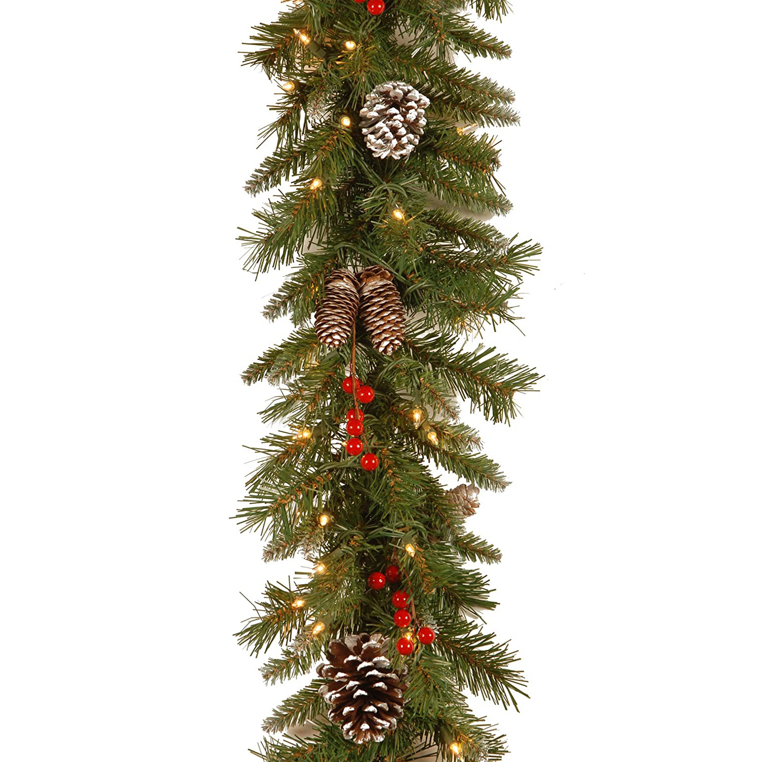 源头跨境热卖新款圣诞节松果藤条花环圣诞藤条花环圣诞节装饰藤条白底实物图