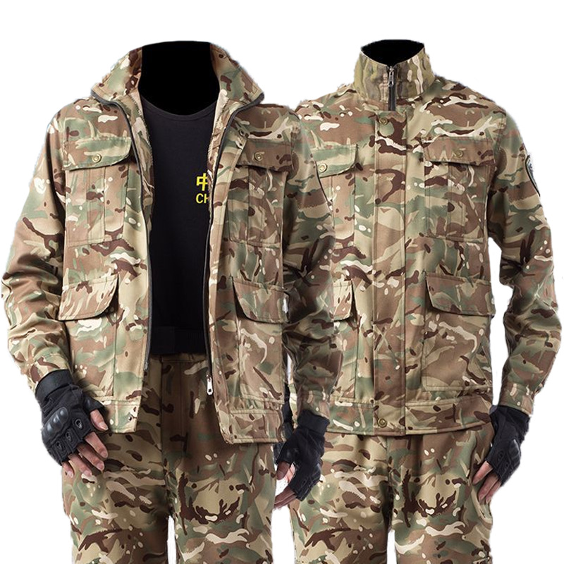 Camouflage uniform set, military training uniform for men, durable and breathable, college student military training uniform, physical fitness uniform, exercise uniform, camouflage uniform set Item Picture
