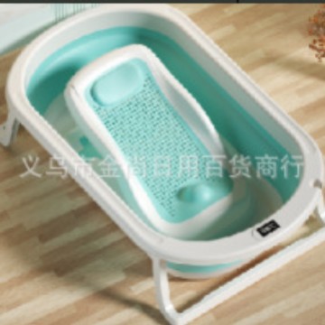 New baby bath basin. It is a portable temperature-sensing home bath basin for babies to sit and lie on. It is also a foldable bath basin for newborns Application Scenario