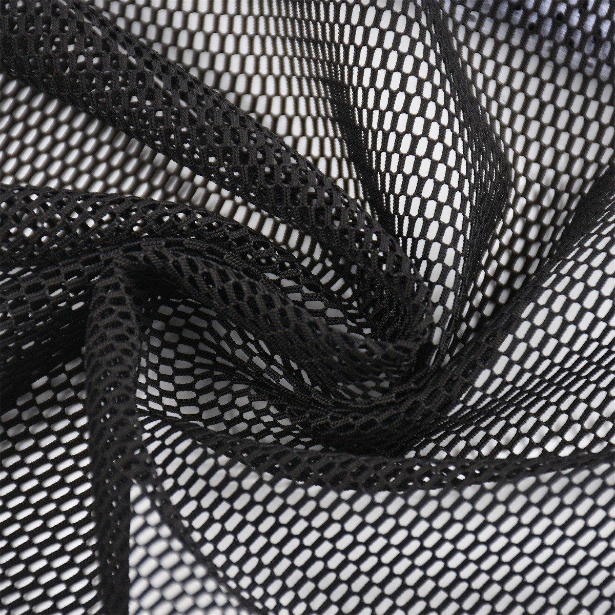 Wholesale of polyester and ammonia coarse mesh elastic knitted mesh fabric for luggage, handbags, casual wear and sportswear with mesh Specification image