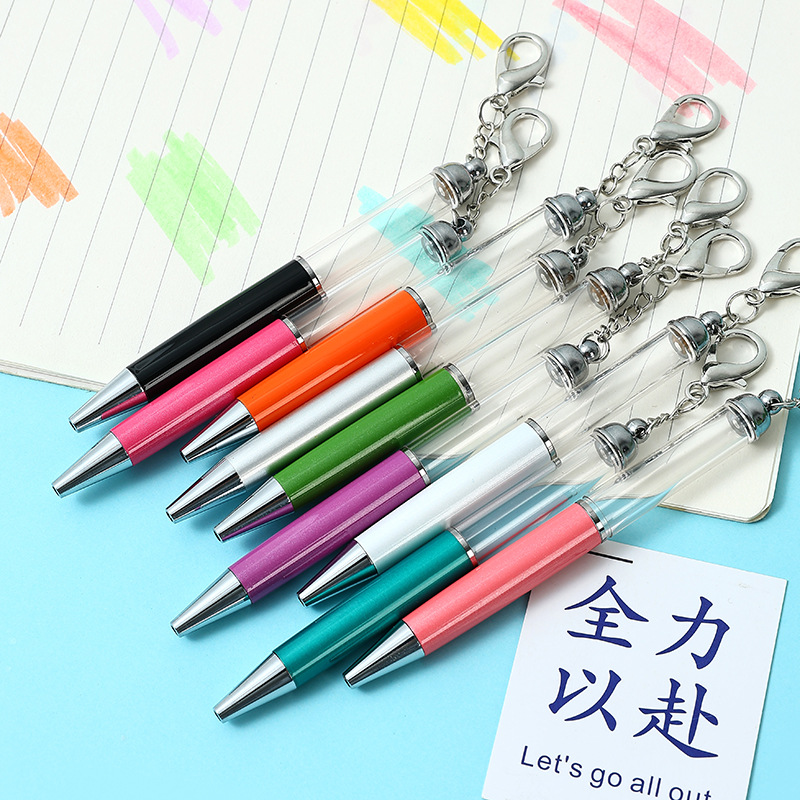 Empty tube pens, empty tube pendant pens, metal pens, ballpoint pens can be printed with logos. Factory wholesale, fashionable colors available Application Scenario
