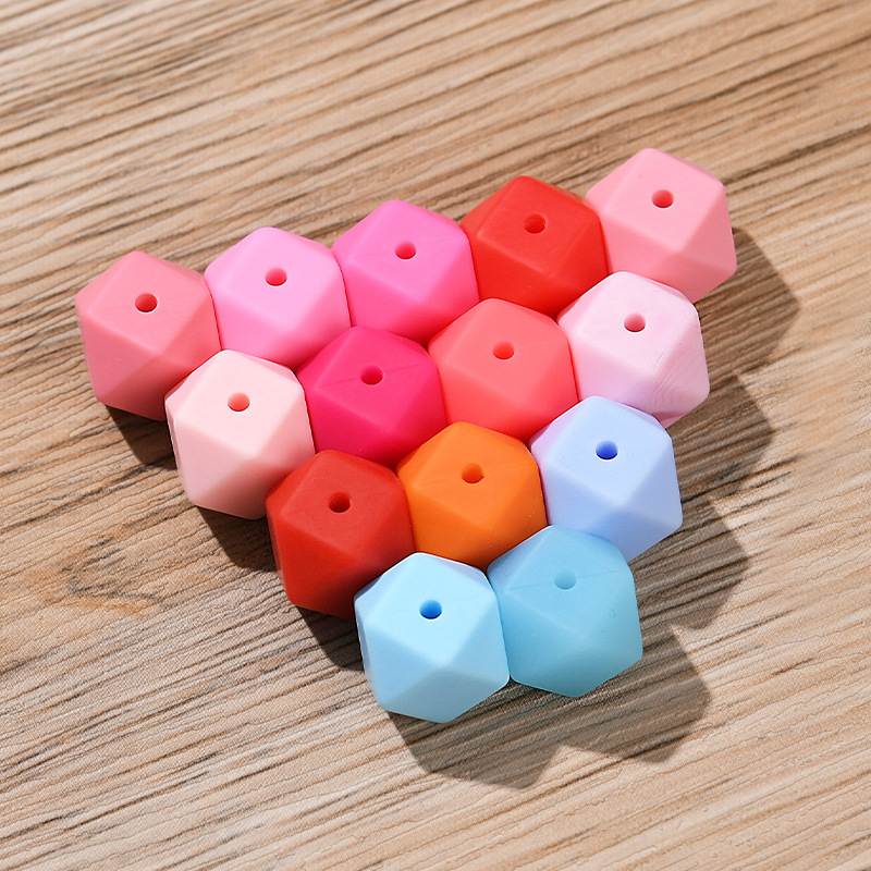 Cross-border silicone beads, silicone beads, baby teething beads, pacifier chains, diy accessories, silicone beads manufacturer wholesale Specification drawing