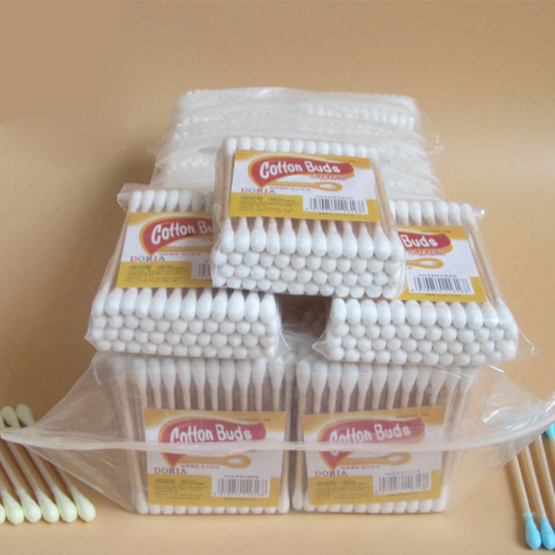 50 pieces per pack, 720 bags per box, disposable wooden sticks, double-headed cotton swabs, ear cleaning, makeup removal, cleaning and hygiene cotton swabs Application Scenario