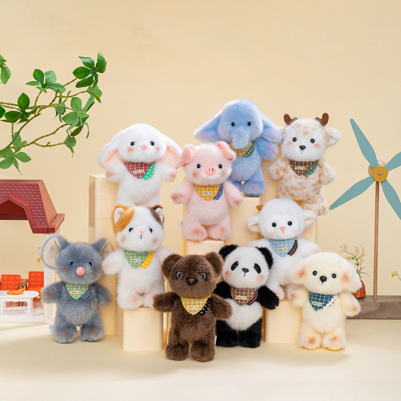 Wholesale and customized plush toys of trendy toys, including panda, deer, dog and pig dolls details Picture