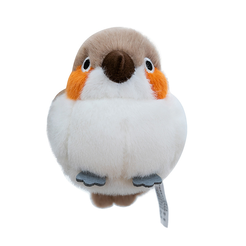 Cute little bird handheld treasure, little sun plush toy, grey sparrow children's doll, street stall display item, healing table display wholesale Item Picture