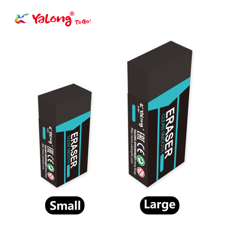 Yalong Classic best-selling standard pencil erasers in various sizes and models, 6B black pencil TPR erasers Specification image