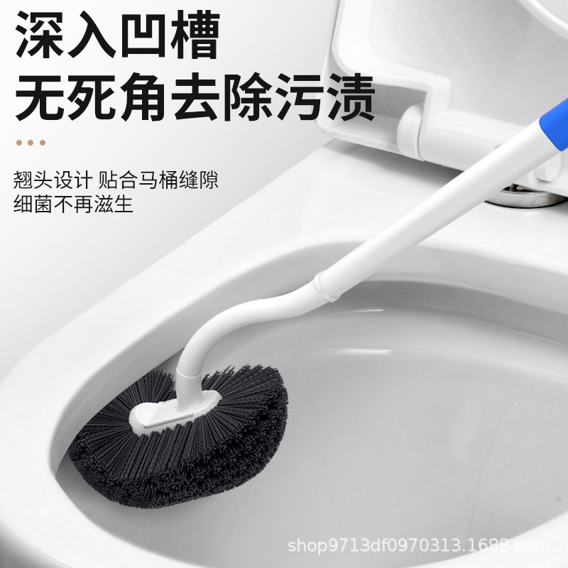 马桶刷家用无死角刷厕所刷子软毛长柄卫生间洁厕刷壁挂坐便清洁刷细节图