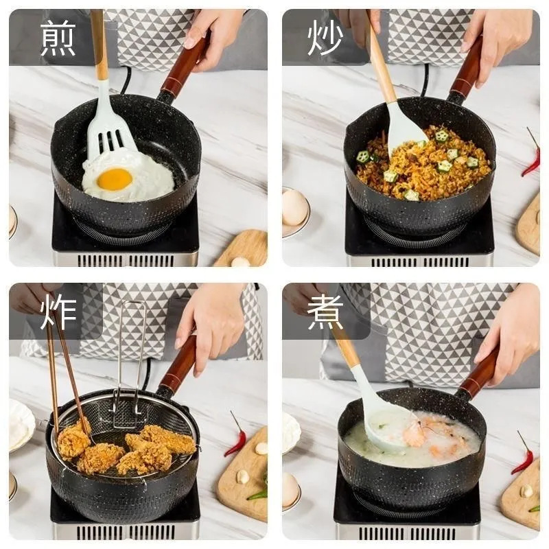 Tourmaline milk pot, non-stick pot, household baby food pot, infant pot, hot milk, noodle cooking pot, soup pot, induction cooker Application Scenario