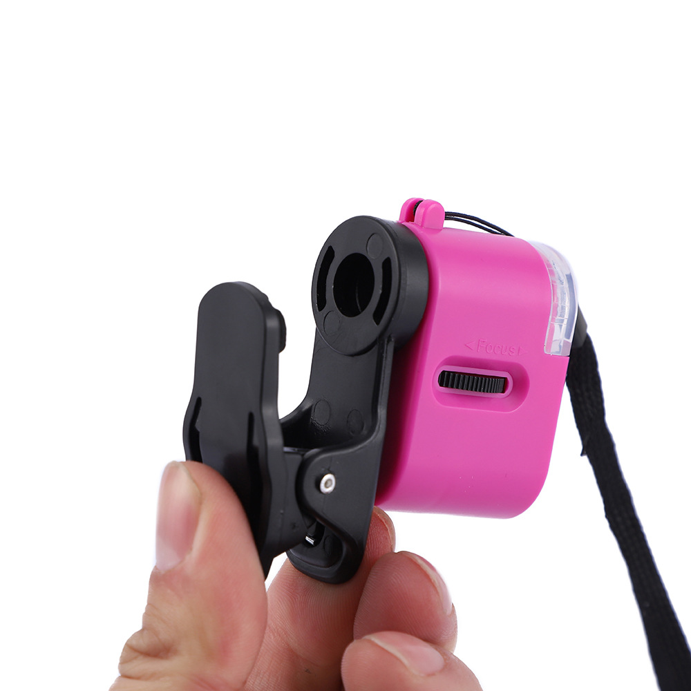 Children's mini microscope toys, scientific experiment portable mobile phone holder, LED ultraviolet lamp 60x cross-border wholesale Item Picture