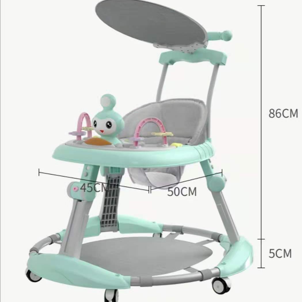 婴儿学步车厂家批发宝宝助步学走路车儿童多功能手推早教玩具车白底实物图