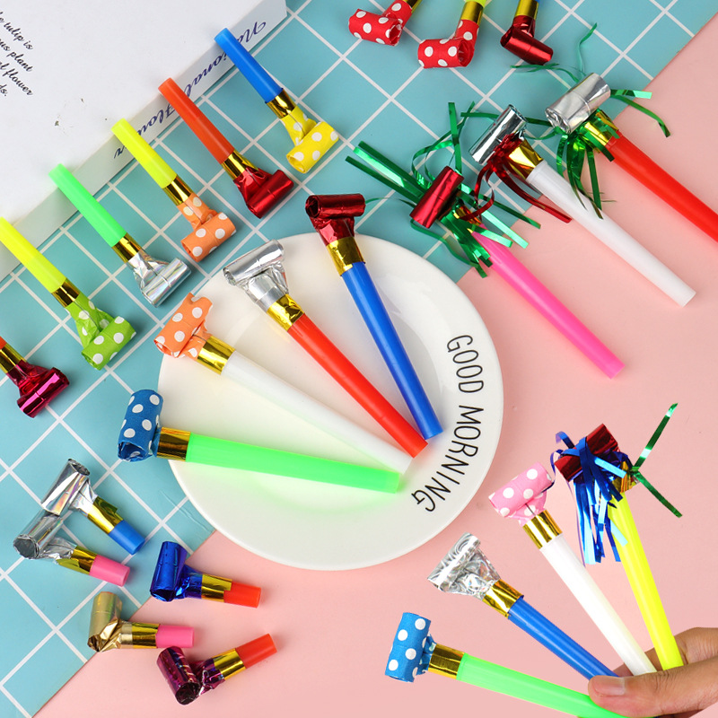 糖果吹龙雨丝吹龙厂家批发纸头吹龙口哨儿童生日派对用品创意吹龙