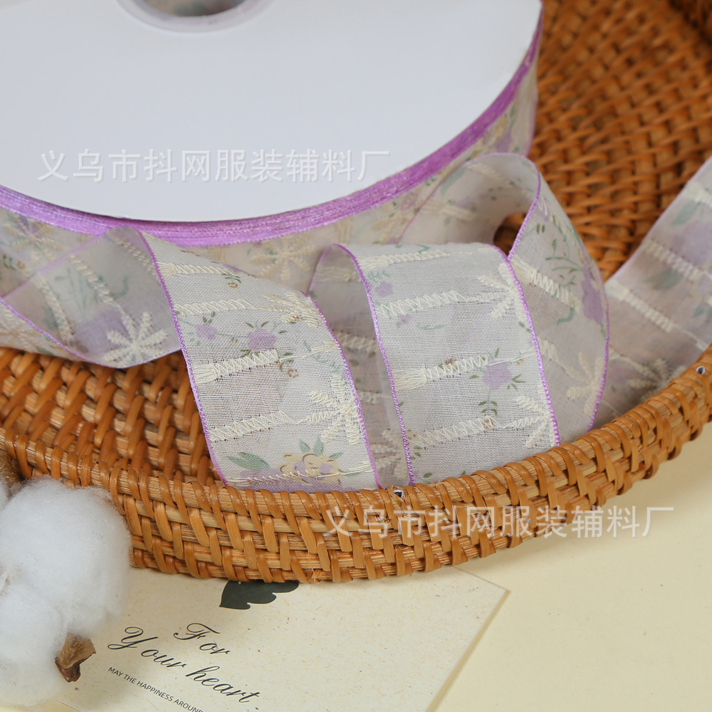 Fabricante nuevo 4cm cinta hecho a mano diy arcos adornos de pelo adornos de cabeza decoraciones flores cintas de embalaje accesorios de ropa Specification image