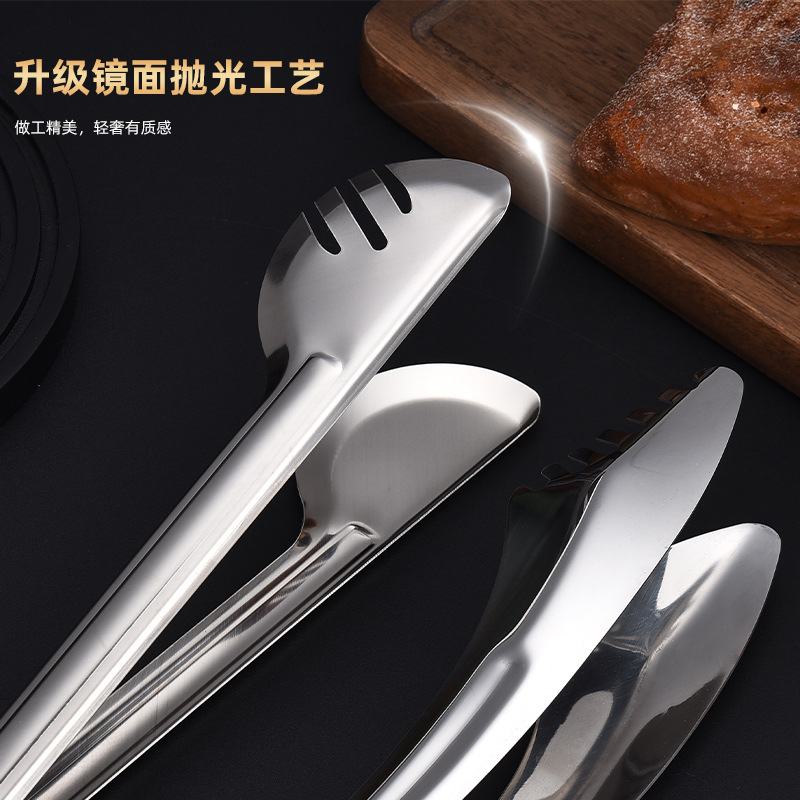食品夹/食物夹/食品夹子煎牛排夹/9寸透明塑料面包夹/绑卡细节图
