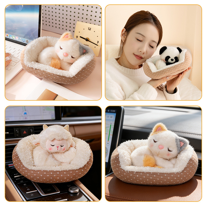 The best-selling cute pet animal "Lie Down" series: plush toys for cats and dogs, adorable desktop dolls, decorative items, and small figurines Application Scenario