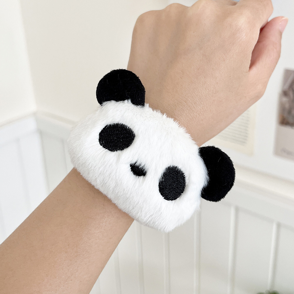 卡通毛绒动物啪啪圈儿童手腕DIY装饰手环可爱公仔玩偶手圈小礼品细节图