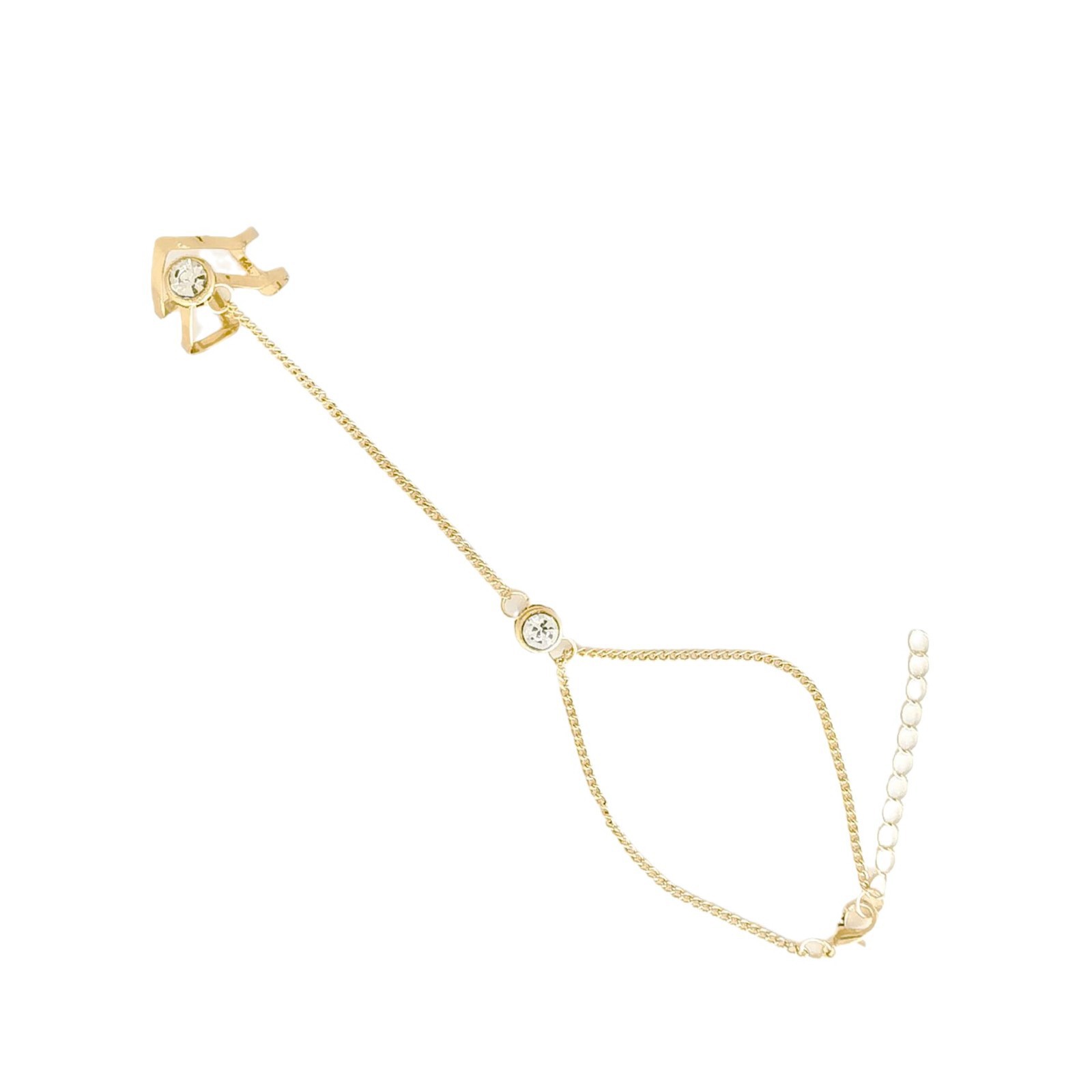 European and American cross-border InS-style Baroque imitation pearl chain bracelet bracelet design sense imitation crystal back bracelet Item Picture