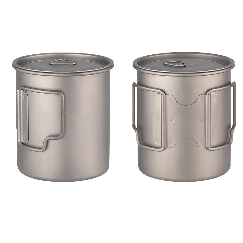 Pure titanium single-layer mug, foldable portable outdoor titanium cup, water cup, picnic camping cup, travel tea and coffee cup Item Picture