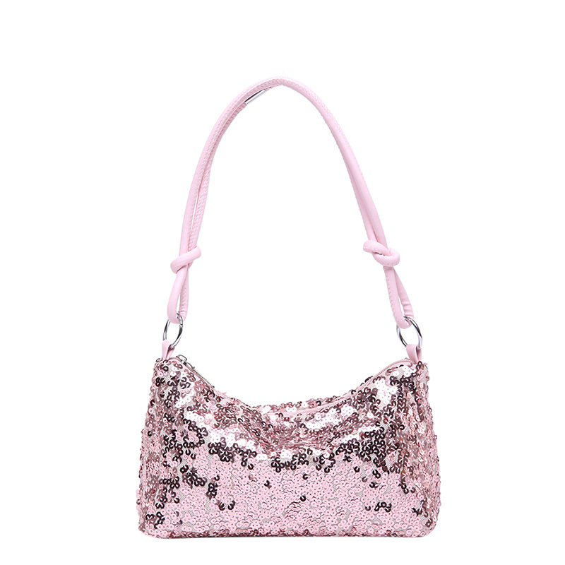 Cross-border bestsellers, trendy and versatile high-quality sequined bags, fashionable and simple single-shoulder bags, fresh and clean bags, fashionable and trendy single-shoulder crossbody bags, casual sequined women's bags Item Picture