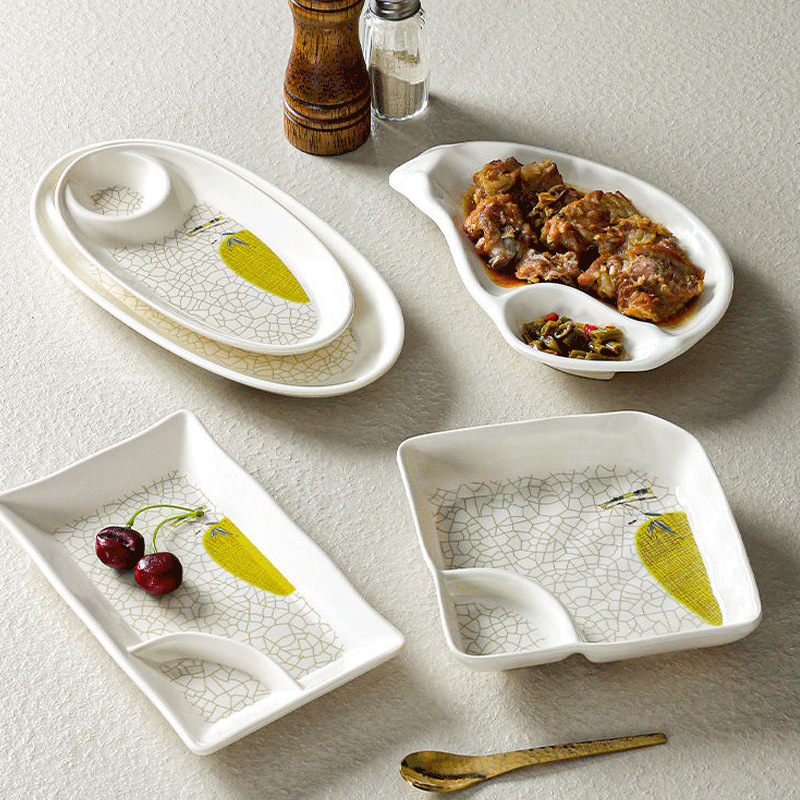 A5密胺餐具盘子商用仿瓷酒吧KTV油炸小吃盘仿瓷创意小菜盘凉菜盘细节图