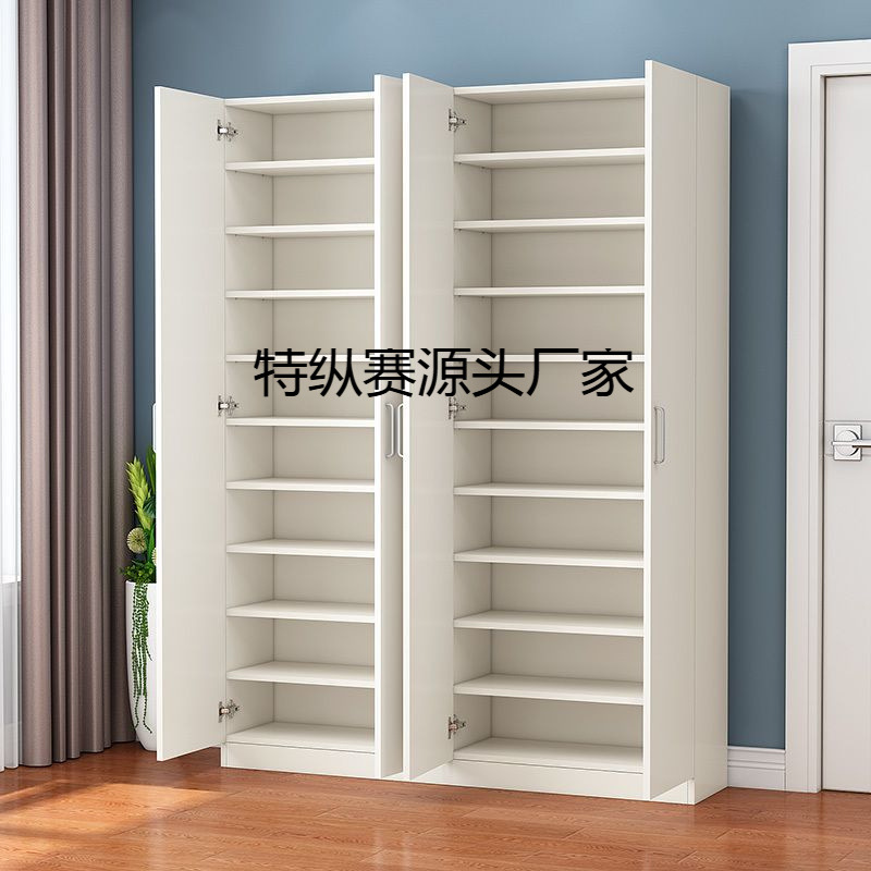 置物阳台鞋柜现代简约家用门口大容量木质鞋柜女鞋橱收纳多功能门