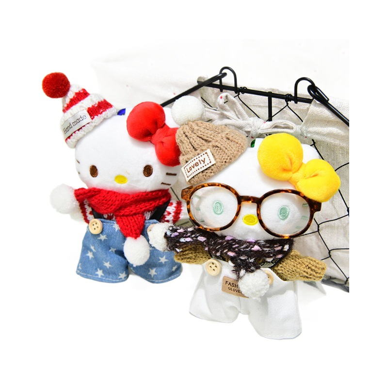 凯蒂猫小挂件可爱hellokitty毛绒公仔玩偶包包挂饰Kitty创意潮品白底实物图