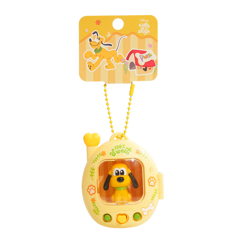 Genuine cartoon cat and dog series keychain pendants, cute pet dolls that glow, and adorable girls' backpack pendants Item Picture