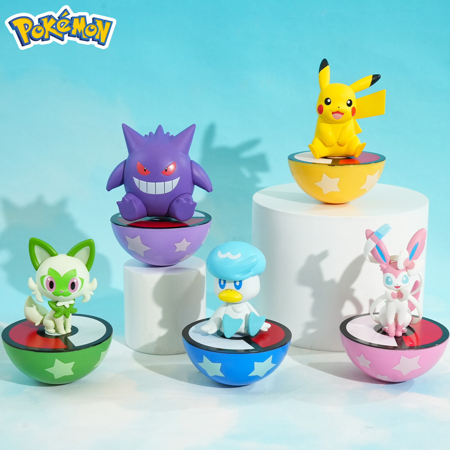 Official Pokemon seated figurine series, trendy toys, figurines, dolls, gifts, home and office desktop decorations Specification image