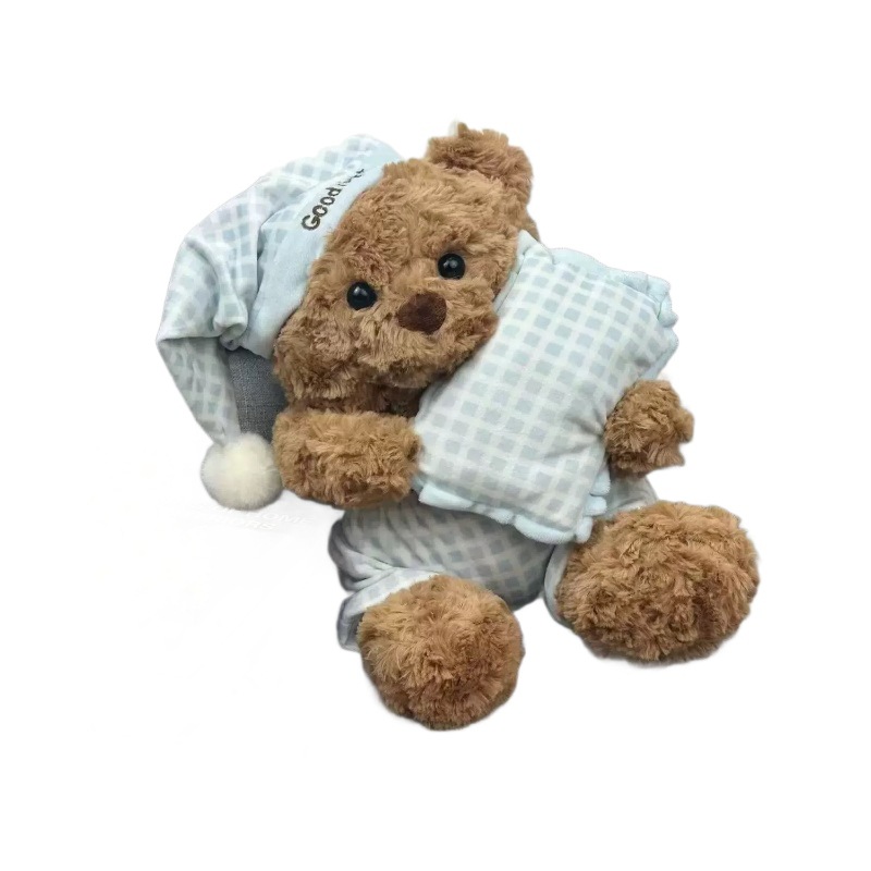 Wholesale of internet-famous best-selling pillows, pajamas, teddy bear plush toys, dolls, pajamas, soothing teddy bear dolls, and bed dolls Item Picture