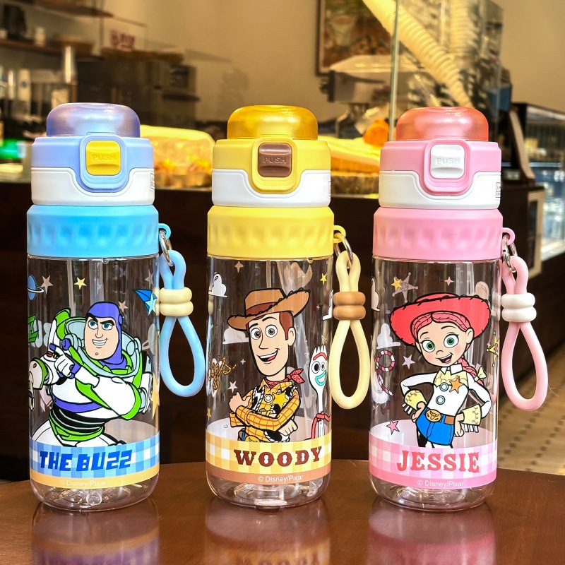 Sanrio family cartoon cute spray water cup, light luxury high appearance level women Tritan portable double-drinking straw cup Specification image