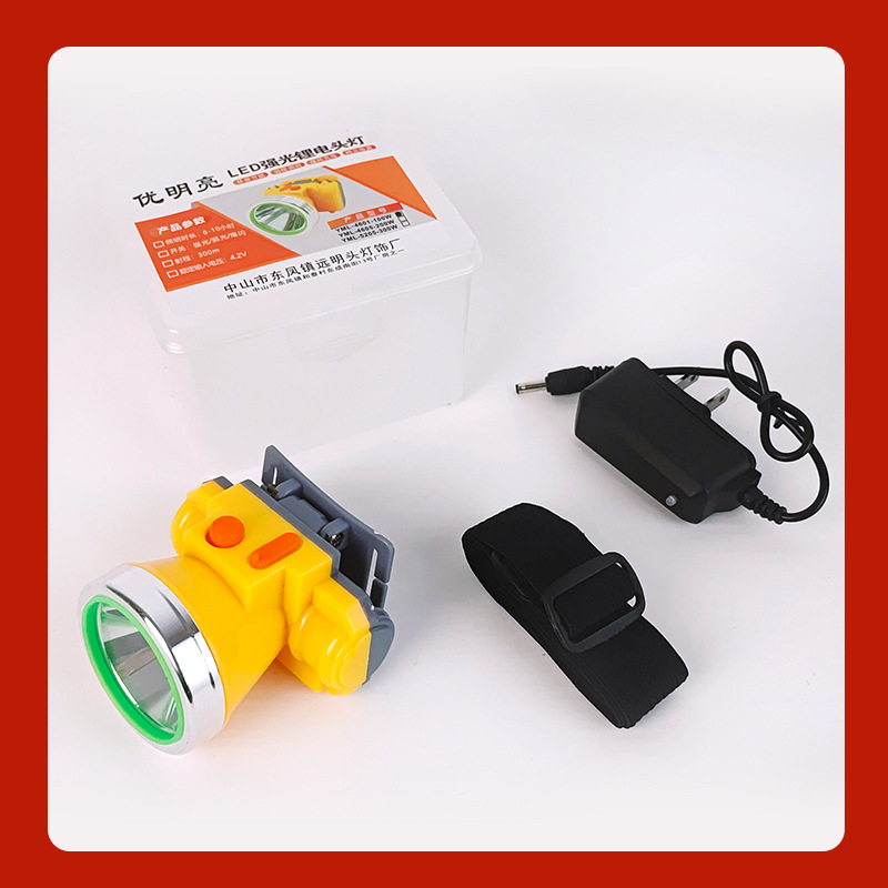 Red LED high-intensity lithium battery headlamp, 180g anti-moth fluoride toothpaste, light yellow to freshen breath, new and old packaging random details Picture