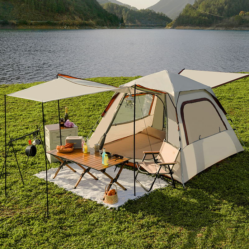Wholesale of the new type of outdoor canopy tent, a convenient and fully automatic two-in-one rainproof tent for picnic and camping details Picture