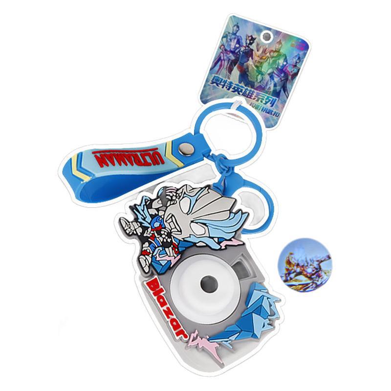 Ultraman projection camera keychain pendant, creative and cute student schoolbag small pendant, car key chain Item Picture