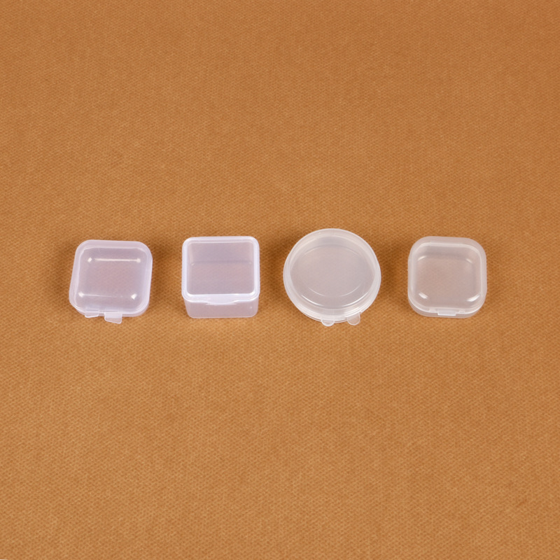 Wholesale pp transparent mini earplug boxes, disposable swimming nasal plug packaging boxes, jewelry rings, plastic storage boxes details Picture