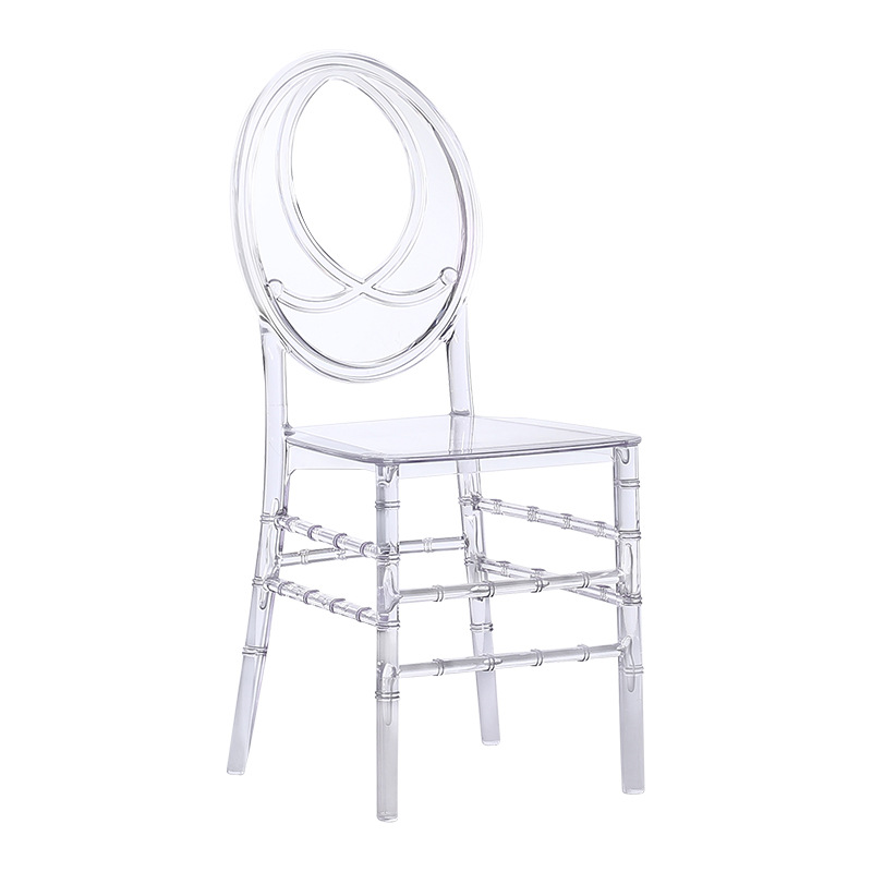 Starlight internet-famous crystal bamboo joint chair, plastic PC transparent acrylic wedding hall theme banquet hall wedding outdoor dining chair Item Picture