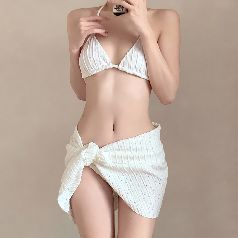 New bikini three-piece set for women, ins style, high-end and slimming, seaside vacation two-piece swimwear wholesale -125117 Specification image